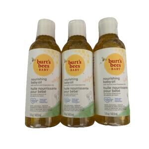 3 ct - Burt's Bees Baby Bee Nourishing Baby Oil 5 fl oz. Sealed & New